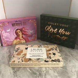 Three Eyeshadow Palettes - Lime Crime, Violet Voss, & Laura Geller (BRAND NEW)